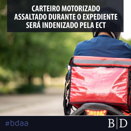 CARTEIRO MOTORIZADO ASSALTADO DURANTE O EXPEDIENTE SERÁ INDENIZADO PELA ECT